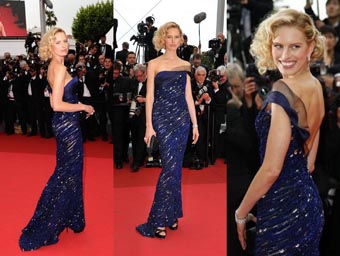 Dan 1
Karolina Kurkova nosi haljinu visoke mode by Armani Privè