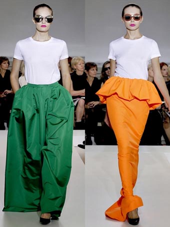 Jil Sander Proleće - Leto 2011
Spekatkl jednostavnosti i modne pomame ove sezone! Taft suknja u širokoj ili uskoj varijanti! Crveni tepih sa punih 100 bodova bonusa!
