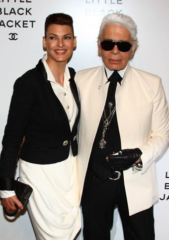 LINDA EVANGELISTA I KARL LAGERFELD