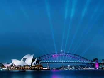 Sydney Opera House i Harbour Bridge