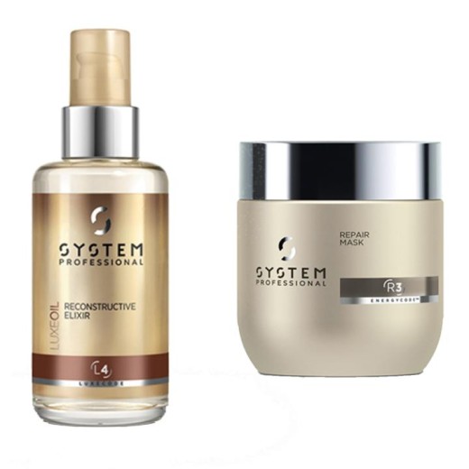 Luxe Oil Reconstructive Elixir, EnergyCode Repair Mask, System Professional